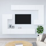  Zidni TV ormarić bijeli od konstruiranog drva | shoptok.hr