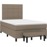  Box spring postelja z vzmetnico taupe 120x200 cm blago, (20883955) | Shoptok.si