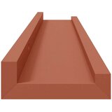  Stenska polica 2 pcs Rdeča 60 x 9 x 3 cm Konstruiran les, (5000201480) | Shoptok.si