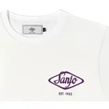 SANJO Majice & Polo majice Flocked Logo T-Shirt - White Bela