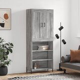 The Living Store Visoka komoda siva sonoma 69,5x34x180 cm inženirski les - Visoka Omarica, (21657463) | Shoptok.si