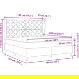 Box Spring Krevet s Madracem Crni 160x200 cm Baršun | shoptok.hr