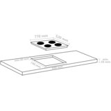  Indukcijska ploča za kuhanje s 4 plamenika staklena 77 cm 7000W | shoptok.hr