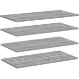  Zidne police 4 kom boja hrasta 80x40x1,5 cm konstruirano drvo Slike