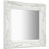 vidaXL stensko ogledalo v baročnem stilu 40x40 cm belo | Shoptok.si