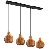 REALITY Viseći luster na sajli SPROUT 3xE14/40W/230V braon/ratan | Eponuda.com