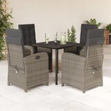 vidaXL 5-dijelni vrtni blagovaonski set sivi od poliratana | shoptok.hr