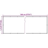 Balkonski zaslon za privatnost krem 700 x 120 cm PVC | shoptok.hr
