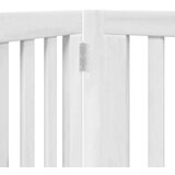 vidaXL Ograda za pse z vrati zložljiva 12 panelov bela 960 cm les | Shoptok.si