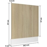 PANEL za perilicu posuđa "Lyon" Sonoma hrast 59,5x3x67 cm Inženjersko drvo | Eponuda.ba
