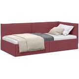  Kutni okvir kreveta Vinska crvena 90 x 200 cm tkanina | shoptok.hr