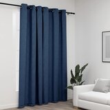 vidaXL Zavjesa za zamračivanje s prstenima plava 290 x 245 cm Cijene