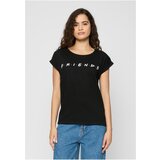 Merchcode Black T-shirt with Ladies Friends logo Cene