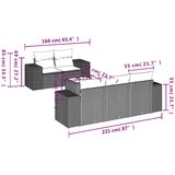  6-dijelni set vrtnih sofa s jastucima bež od poliratana | shoptok.hr