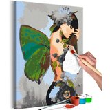  Slika za samostalno slikanje - Butterfly Woman 40x60 Cijene