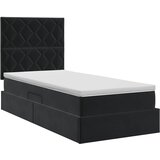  Krevet s madracem i skladištem Crna 100 x 200 cm Baršun | shoptok.hr