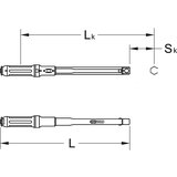 Ks Tools Natični momentni ključ z ragljo ERGOTORQUE®precision, 9 x 12 mm, 5 - 25 Nm | Shoptok.si