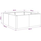  Zid za zadržavanje 4 kom. 100 x 100 x 40 cm Čelik Antracit - Antracit 100 x 100 x 40 cm | shoptok.hr