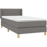  Krevet s oprugama i madracem tamnosivi 100 x 200 cm od tkanine | shoptok.hr