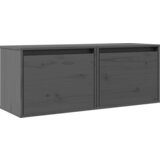 Maison Chic Stenska omarica - Zidna omarica 2 kosa siva 40x30x50 cm trdna borovina iu706, (22063080) Cene