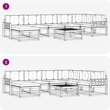  Set vanjskih sofa 8 kom. Bijela i krem | shoptok.hr