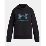 Pulover Gornji Dio Trenirke s Kapuljačom za Djevojčice Under Armour Rival Flc Shimmer Hdy Crna | shoptok.hr