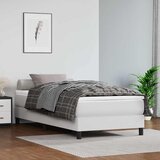  s oprugama i madracem bijeli 90 x 200 cm od umjetne kože | shoptok.hr