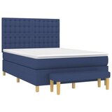  Krevet s oprugama i madracem plavi 140x200 cm od tkanine | shoptok.hr