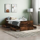 Maison Chic Posteljni okvir - Enojna postelja - Postelja za odrasle z vzglavjem in vznožjem dim. hrast 75x190 cm-J16189, (21764649) | Shoptok.si