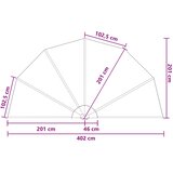  Zaslon za privatnost na balkonu Ø 400 cm Poliester Smeđa | shoptok.hr