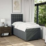 vidaXL Krevet s oprugama i madracem tamnosivi 90x200 cm od tkanine | shoptok.hr