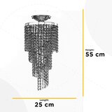 Lesnina XXXL STROPNA SVETILKA ELICA 25/55/25 cm | Shoptok.si