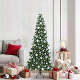 vidaXL Kotično umetno božično drevo Zelena 180 cm PVC in kovina | Shoptok.si