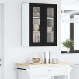 vidaXL Stenska kuhinjska omarica Črna 60 x 31 x 80 cm Konstruiran les | Shoptok.si