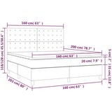  Krevet s oprugama i madracem tamnoplavi 160x200 cm baršunasti | shoptok.hr