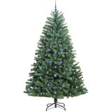 vidaXL Umjetno božićno drvce s nogom Zelena 240 cm PVC i metal | shoptok.hr