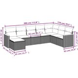 8-dijelni set vrtnih sofa od poliratana s jastucima crni | shoptok.hr