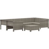  Sedežna garnitura 7-delna z blazinami siv poli ratan | Shoptok.si