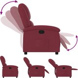  Naslonjač od tkanine crvena boja vina | Eponuda.com
