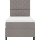 vidaXL Postelja s škripcem z vzmetnico taupe 100x200 cm tkanina, (22083827) | Shoptok.si