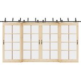 vidaXL Komplet opreme za drsna vrata 213 cm jeklo črne barve | Shoptok.si
