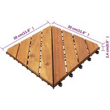  Pločice za decking 30 kom. Smeđa 30 x 30 cm Acacijsko drvo | shoptok.hr