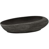 Nadgradni umivaonik sivo-crni ovalni 59x40x14 cm keramički | shoptok.hr