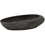  Nadpultni umivalnik siv in črn ovalen 59x40x14 cm ker | Shoptok.si