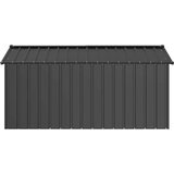vidaXL Kućica za pse s krovom 114x202x101 cm pocinčani čelik | shoptok.hr