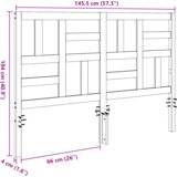  Naslonjalo za posteljo Voščeno rjava 145.5 x 4 x 104 cm | Shoptok.si