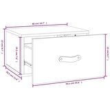  Zidni noćni ormarići 2 kom Siva 40 x 29,5 x 22 cm | shoptok.hr