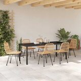  Vrtni set za objed 7 kom. Smeđa Čelik s prahom premazan | shoptok.hr