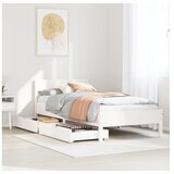 vidaXL Okvir kreveta bez madraca bijeli 90 x 190 cm masivna borovina | shoptok.hr