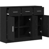  Komoda crni hrast 91x28x75 cm Inženirsko drvo | shoptok.hr